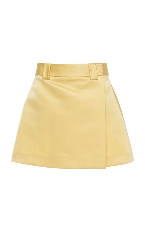 prada satin wrap mini skirts